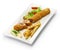 Flamenquin, deep fried long pork roulade, spanish cordoba cuisine