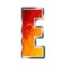 Flames Alphabet Letter E