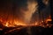 Flames engulf the forest, leaving behind a trail of devastation