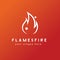 Flames Fire Simple Minimalist Modern Logo Concept