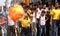 A flamethrower performs a stunt in Rajasthan