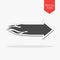 Flaming arrow icon. Speed concept. Flat design gray color symbol