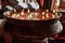Flaming candles. Spiritual image of monastic candles providing sacred light.