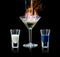 Flaming cocktail