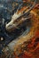 Flaming Dragon: A Fiery Acrylic Palette Knife Paint Pour Inspire