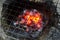 Flaming Empty BBQ Charcoal Grill Background Texture