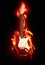 Flaming guitar