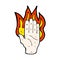 flaming hand symbol