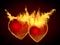 Flaming hearts