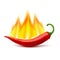 Flaming Hot Chili Pepper Pod Image