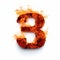 Flaming Number 3: Witty And Satirical Sports Luxury Fire Text Effect