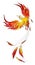 Flaming Phoenix vector illustration in artistic back view angle