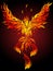 Flaming Phoenix vector illustration ideal for body art or tattoo