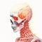 Flaming Skeleton A Hyper-detailed Pointillism Illustration