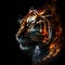 Flaming Tiger. Generative AI