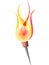 Flaming torch