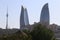 Flaming Towers the highest buildings in Azerbaijan