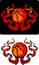 Flaming Tribal Basketball Vector Icons