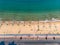 Flamingo beach in Ras Al Khaimah, UAE aerial view