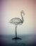 Flamingo bird look like tree branches, protect the birds, birds extinction concept,