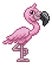 Flamingo Bird Pixel Art Video Game Animal Cartoon