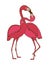 Flamingo couple kissing romantic poster