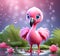 Flamingo Fantasy: Highly Detailed 3D Rendering