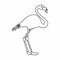 Flamingo icon, outline style