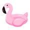 Flamingo inflatable pool float. Vector illustration.