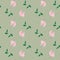 Flamingo and leaves pattern on a pastel background