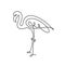 FLAMINGO LINE ART. Vector bird. Continuous Line Drawing Vector for print