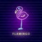 Flamingo neon bright sign