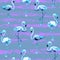 Flamingo pattern. Summer watercolor background.