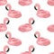 Flamingo pool float. Vector illustration. White Background. Seamless wallpaper