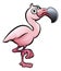 Flamingo Safari Animals Cartoon Character