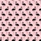 Flamingo seamless pattern on pink background.