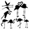 Flamingo Silhouettes - Illustration
