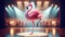 Flamingo on stage