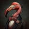 Flamingo in a Suit - Victorian 1800s Style (AI-Generated)