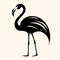 Flamingo vector for logo or icon,clip art, drawing Elegant minimalist style,abstract style Illustration