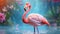 Flamingo On Water: A Photo Realistic Rendering Of Exotic Beauty