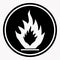 Flammable caution sign fire vector isolated danger warning icon