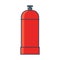 Flammable gas tank icon. Propane, butane, methane gas tank. Flat line vector illustration