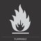 Flammable icon illustration