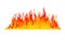 Flammable line blaze hot temperature illustration fire flames on white background