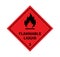 Flammable liquid sign on white background. Danger sign. Label, Sticker, Symbol. Vector illustration