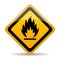 Flammable material vector caution sign