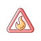 Flammable RGB color icon