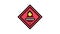 flammable sign color icon animation