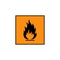 Flammable sign icon